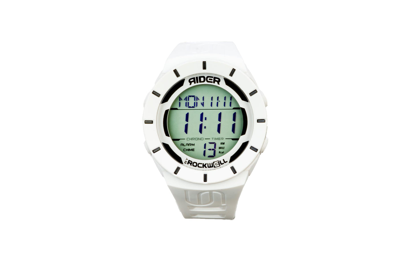 Uncommon1111 Watch – White multi-function sport watch with alarms