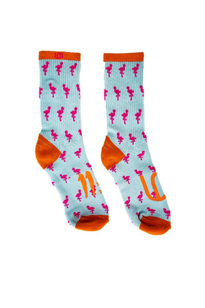 Uncommon1111 Socks – Flamingo style colorful crew socks with 11:11 symbol