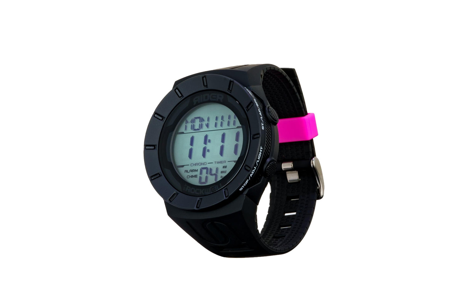 Uncommon1111 Watch – Black dual-time athletic performance watch